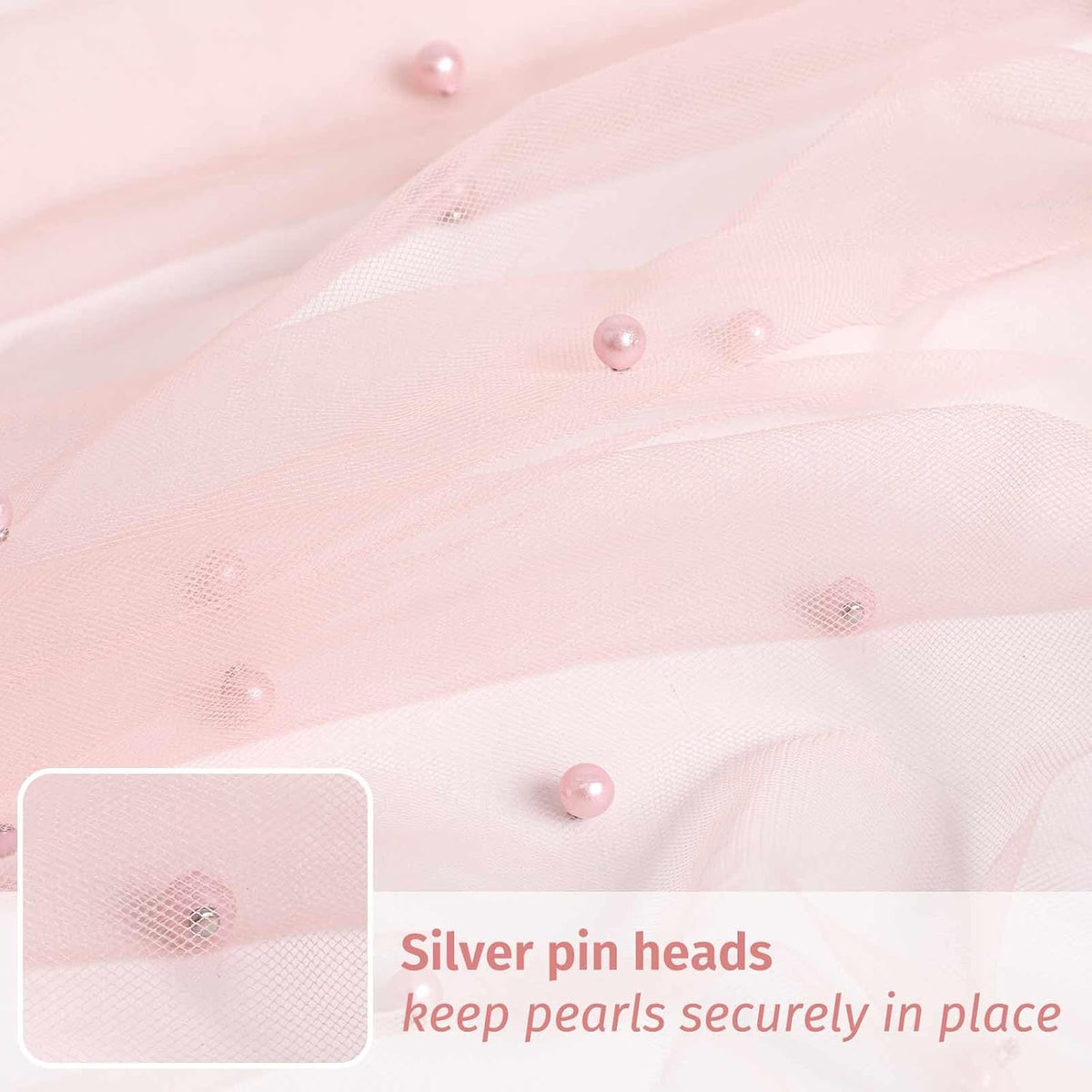 Pearl Table Runner Tulle 30x120 Inch 10FT Long, Pink Gauze Table Runners, Rustic Boho for Wedding Arch Birthday Party Bridal Veil Baby Shower Decorations