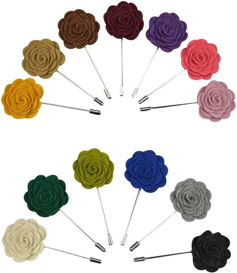 Gentleman's Essentials Premium Handmade Flower Lapel Pin Boutonniere
