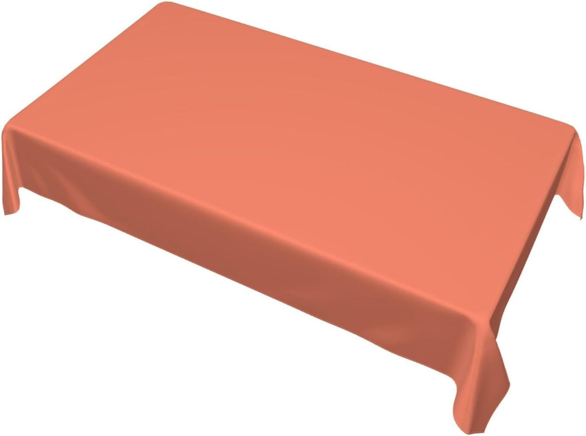 Elegant Plain Template Solid Color Peach Rectangle Table Cloth Soft Washable Oblong Tablecloth Covers for Kitchen & Table Linens 60" x 90"