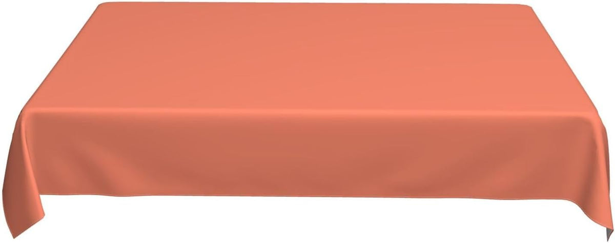 Elegant Plain Template Solid Color Peach Rectangle Table Cloth Soft Washable Oblong Tablecloth Covers for Kitchen & Table Linens 60" x 90"