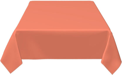 Elegant Plain Template Solid Color Peach Rectangle Table Cloth Soft Washable Oblong Tablecloth Covers for Kitchen & Table Linens 60" x 90"