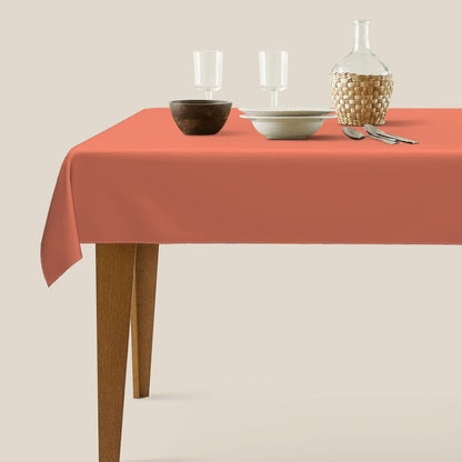 Elegant Plain Template Solid Color Peach Rectangle Table Cloth Soft Washable Oblong Tablecloth Covers for Kitchen & Table Linens 60" x 90"