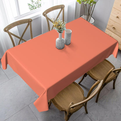 Elegant Plain Template Solid Color Peach Rectangle Table Cloth Soft Washable Oblong Tablecloth Covers for Kitchen & Table Linens 60" x 90"