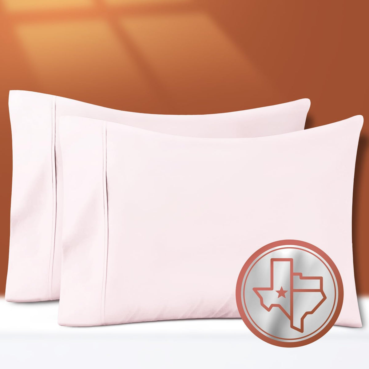 . 600 Series Egyptian Cotton Queen Pillow Cases Set of 2