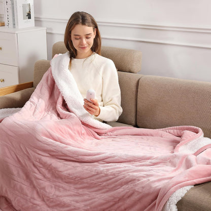 Heated Blanket Pink Heated Throw Blanket 50X60 Ultra Warm Electric Blanket