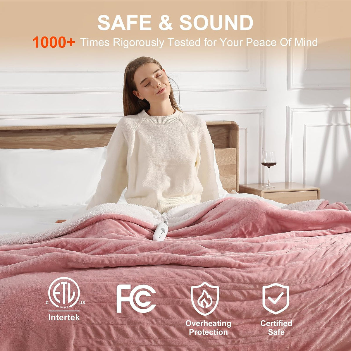 Heated Blanket Pink Heated Throw Blanket 50X60 Ultra Warm Electric Blanket
