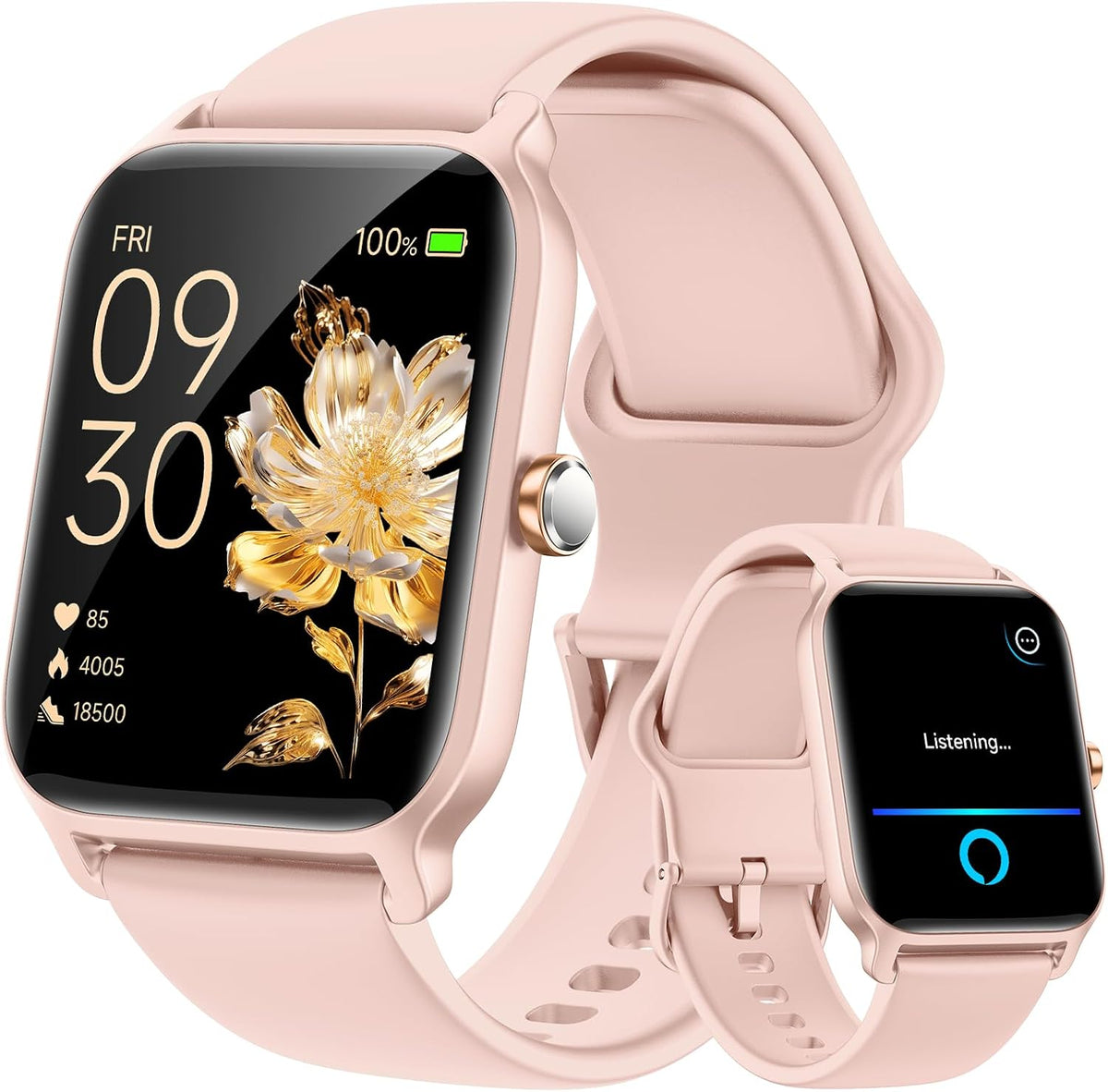 Smart Watch for Women Android & iPhone, Alexa Built-in [1.8" HD Screen] IP68 Waterproof Fitness Watch with Bluetooth Call (Answer/Make), Heart Rate/Sleep/SpO2 Monitor, 105 Sports Trackers