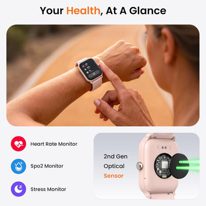 Smart Watch for Women Android & iPhone, Alexa Built-in [1.8" HD Screen] IP68 Waterproof Fitness Watch with Bluetooth Call (Answer/Make), Heart Rate/Sleep/SpO2 Monitor, 105 Sports Trackers