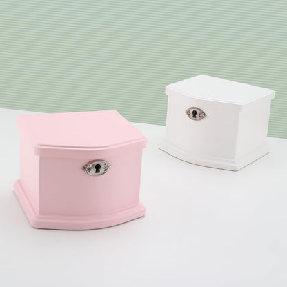Pink Small Ballerina Musical Jewelry Box with Mirror and Lock for Girls，Pink Kid's Jewelry Storage Music Chest,Gift for Christmas,New Year,Birthday