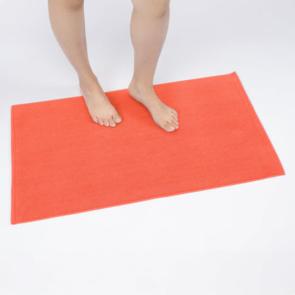 Cotton Paradise 100% Cotton Turkish Bathmat Rug, Soft Absorbent Quick Dry Non Slip, 17x24 Bathmat Rug, Coral
