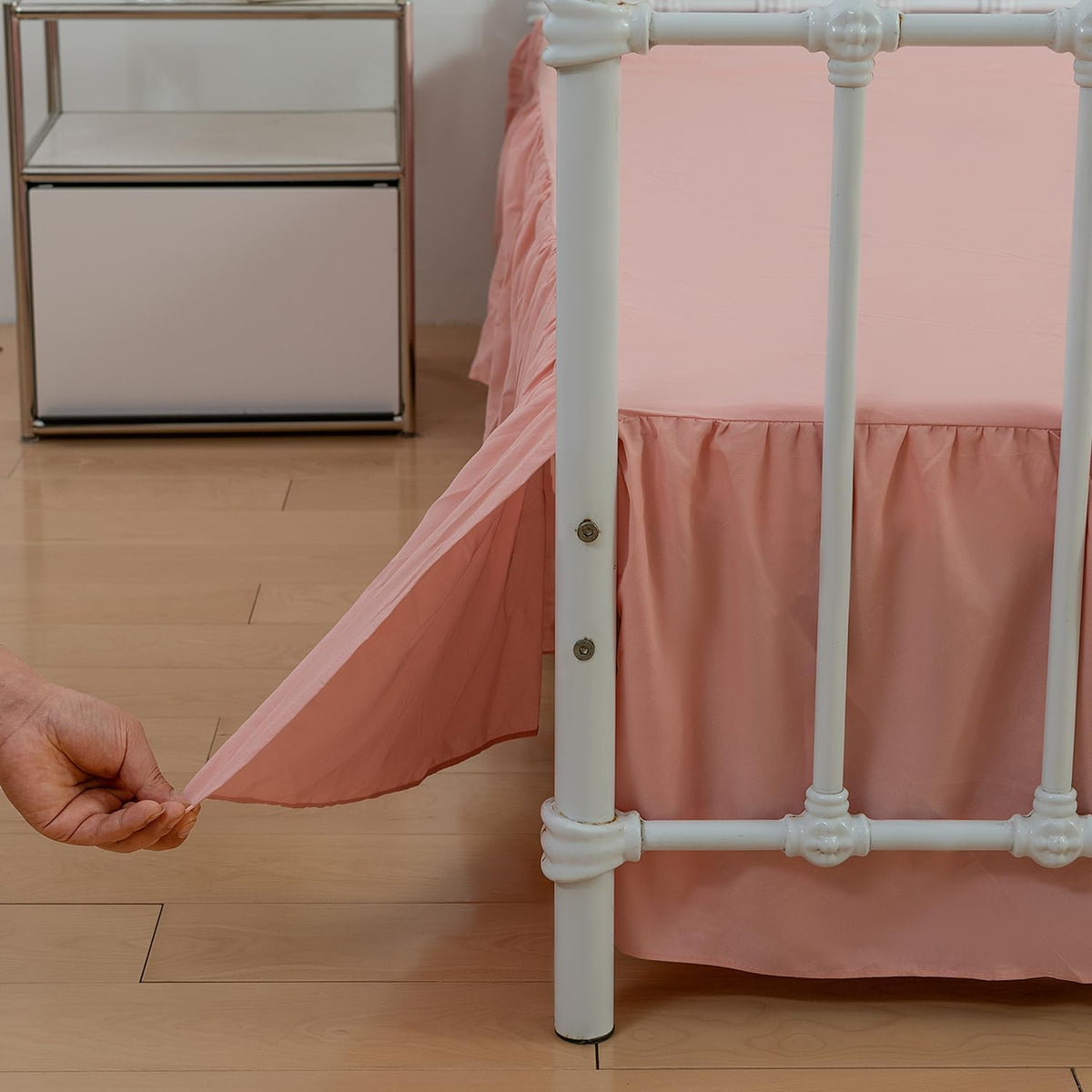Bed Skirt Queen Size Ruffled Bed Skirts with Split Corners