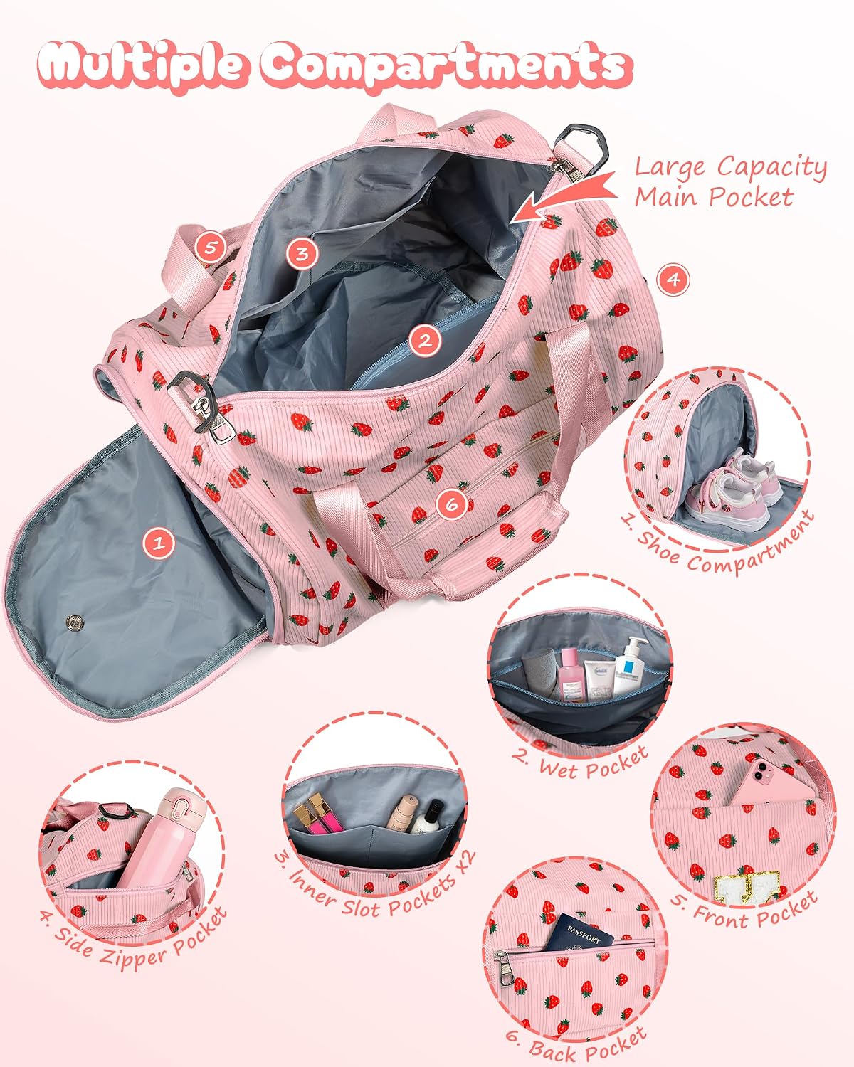 Gift for Girls 6-12 Teen Girl Trendy Stuff Girls Gym Bag Dance Bag