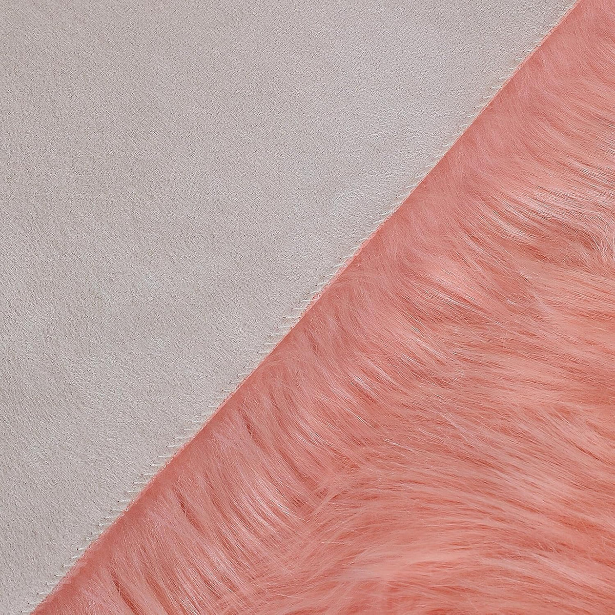 linmopm Faux Fur Sheepskin Rug, Pink, 2x6 ft Runner