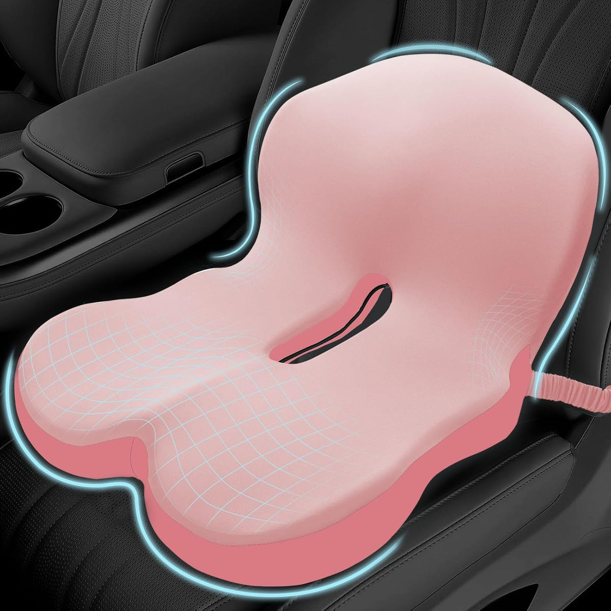 Car Seat Cushion with Lumbar Support Pillow, Seat Cushion for Driving