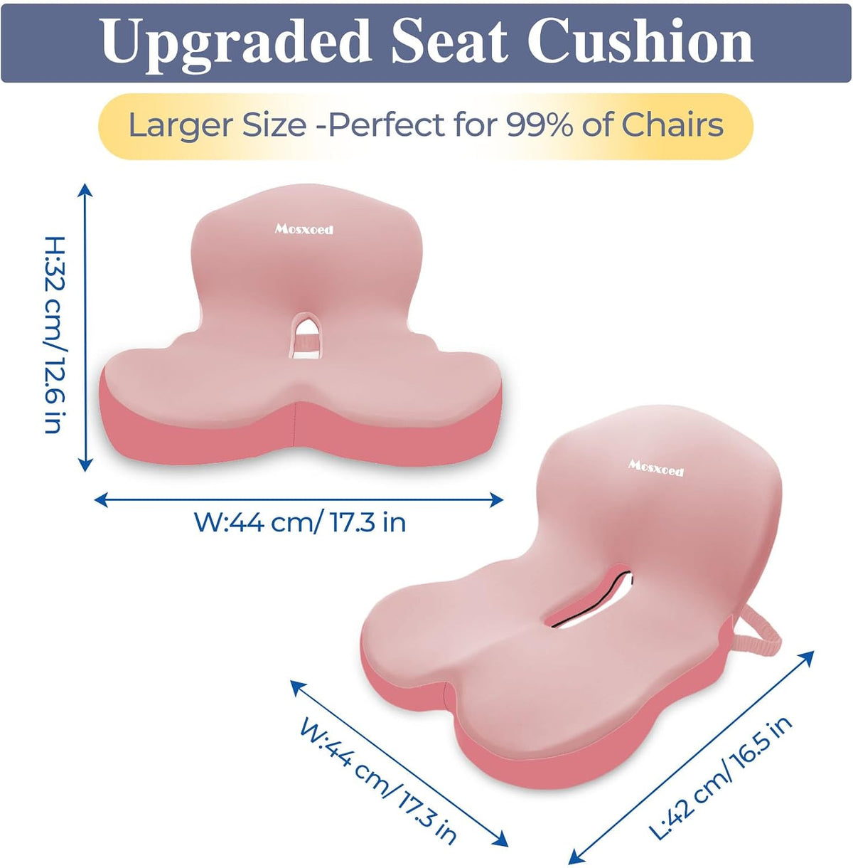Car Seat Cushion with Lumbar Support Pillow, Seat Cushion for Driving