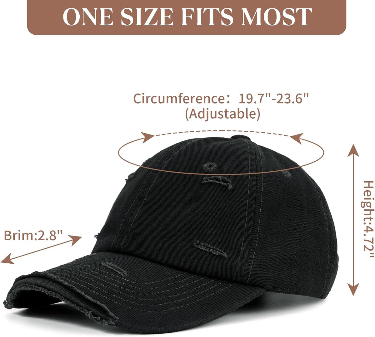 Vintage Washed Baseball Cap for Women Men Adjustable Dad Hat