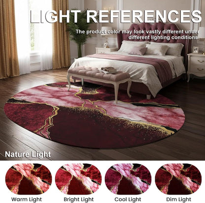 Bohemian Coral Pink Brown Abstract Ombre Swirl Striped Rug 8x10 Oval Kitchen Rug Durable Comfortable Marble Rugs for Living Room Bedroom Guestroom Diningroom Home Office Nursery Modern Rugs