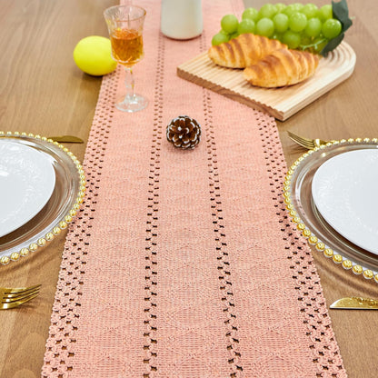 Pink Table Runner Boho Dresser Runner Home Coffee Table Decor 12x72 Inch
