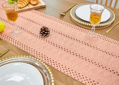 Pink Table Runner Boho Dresser Runner Home Coffee Table Decor 12x72 Inch