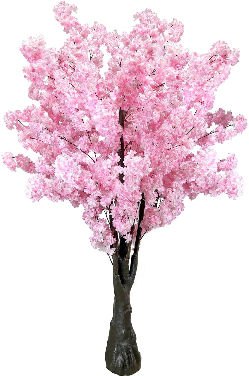 Pink Artificial Cherry Blossom Trees Faux Cherry Blossom Tree Pink Tree for Office Wedding Home Office Living Room House Indoor Outdoor Decor（6.5ft/2m, Pink）