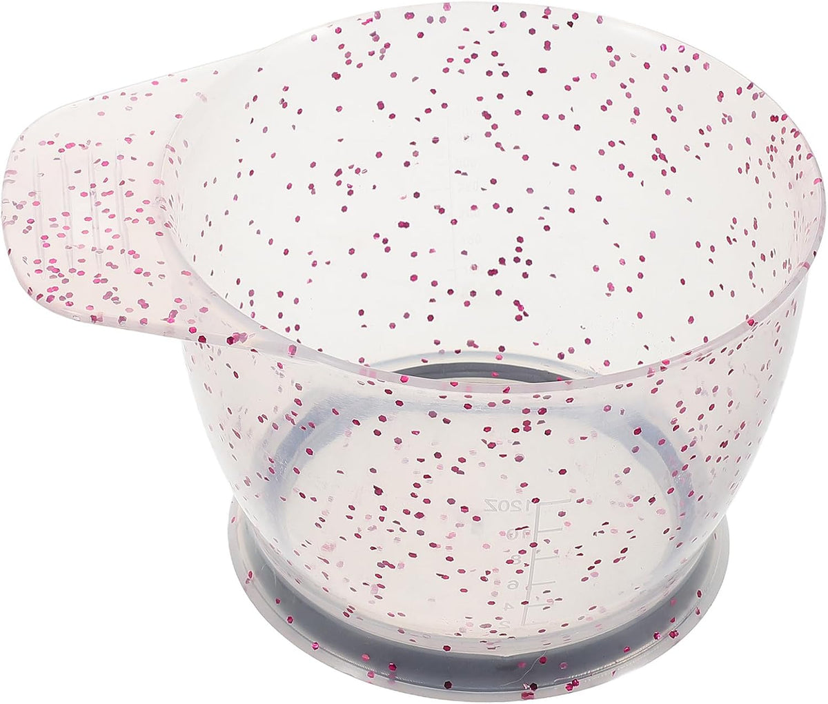 Hair Dye Mixing Bowl Plastic Hair Dye Bowls Lightweight Crystal Pink Salon Use