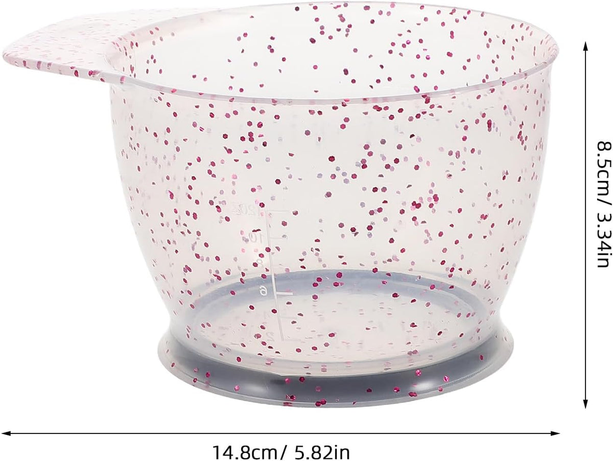 Hair Dye Mixing Bowl Plastic Hair Dye Bowls Lightweight Crystal Pink Salon Use