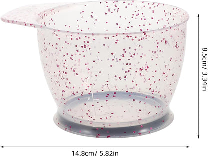 Hair Dye Mixing Bowl Plastic Hair Dye Bowls Lightweight Crystal Pink Salon Use