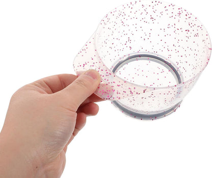 Hair Dye Mixing Bowl Plastic Hair Dye Bowls Lightweight Crystal Pink Salon Use