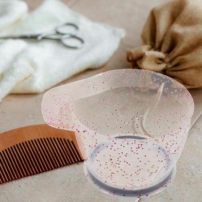 Hair Dye Mixing Bowl Plastic Hair Dye Bowls Lightweight Crystal Pink Salon Use