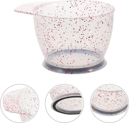 Hair Dye Mixing Bowl Plastic Hair Dye Bowls Lightweight Crystal Pink Salon Use