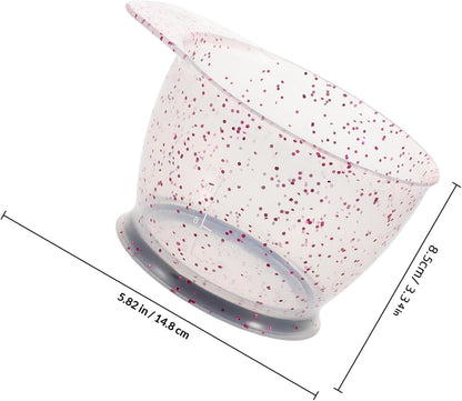 Hair Dye Mixing Bowl Plastic Hair Dye Bowls Lightweight Crystal Pink Salon Use