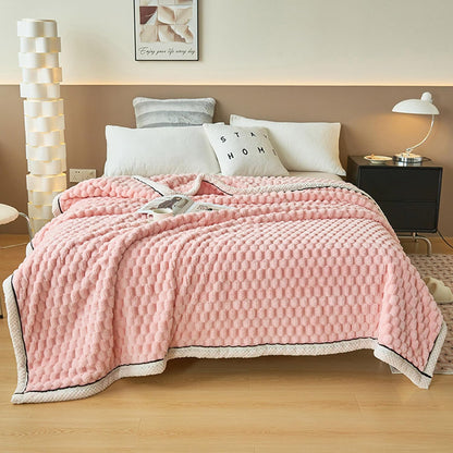 Versatile Blankets for Sofa Bedroom Bedspreads Camping, Super Soft Nap Throw Blankets Travel Blankets, Home Decoration Blankets, Easy to Maintain & Clean (200 * 150cm,Pink)