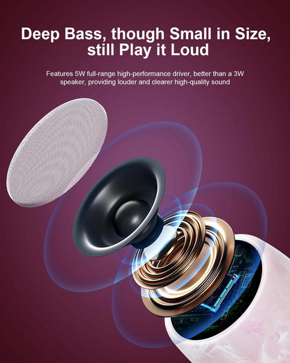 Small Speaker, IPX7 Waterproof Bluetooth Speaker with Robust Bass