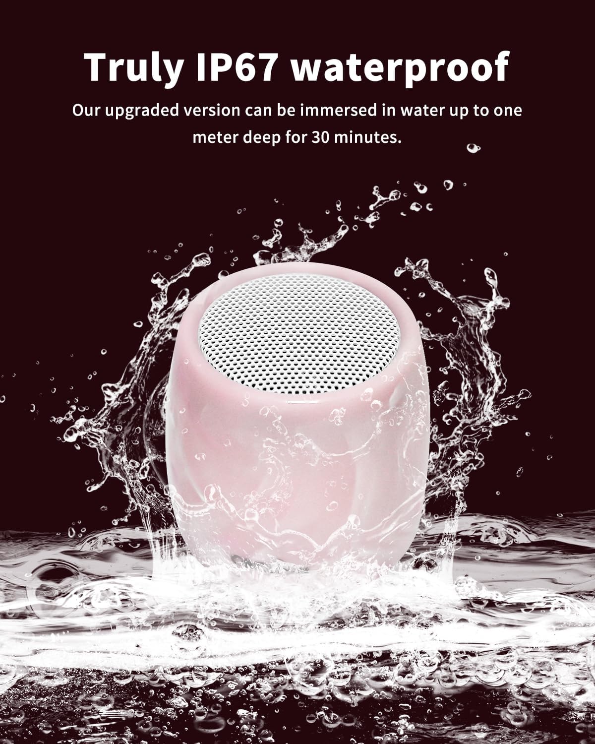 Small Speaker, IPX7 Waterproof Bluetooth Speaker with Robust Bass