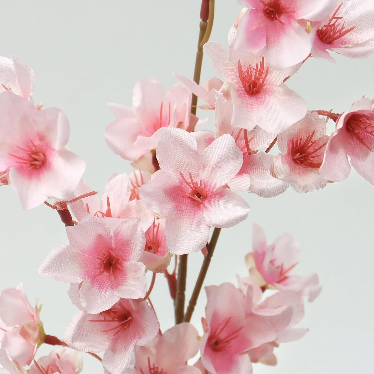 6PCS Artificial Cherry Blossom Flowers, Pink Faux Peach Blossom Branches Stems Silk Fake Flowers 15.7’’ for Home Kitchen Wedding Party DIY Garden Decorations