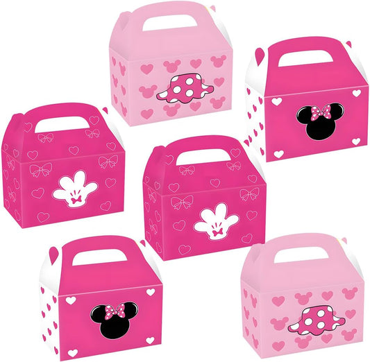 12Pcs Pink Mouse Gift Box,For Mouse,3 Styles of Cute Mouse Theme Party Favor Candy Boxes,for Cartoons Theme Birthday Gift Giving Party Favors Decorations Supplies