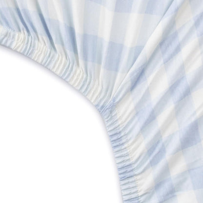 Unisex-Baby Fitted Crib Sheets Set Standard Mattress, 100% Organic Cotton Baby Boys, Girls, Neutral, 1 Pack - Peach Skin Painted Buffalo Check, One Size