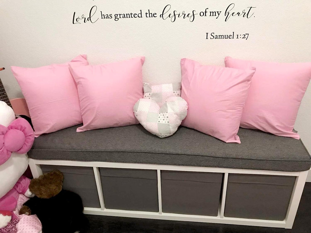 4-Pack 100% Cotton Solid Decorative Throw Pillow Covers 18x18 Pink