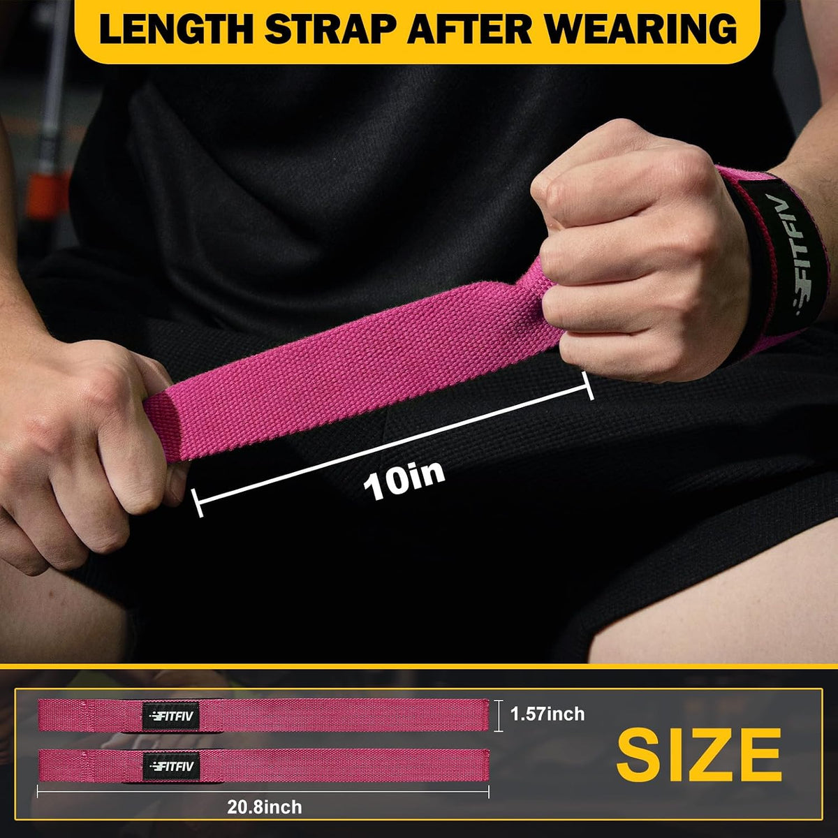 Lifting Straps for Weightlifting, Padded Wrist Straps for Gym