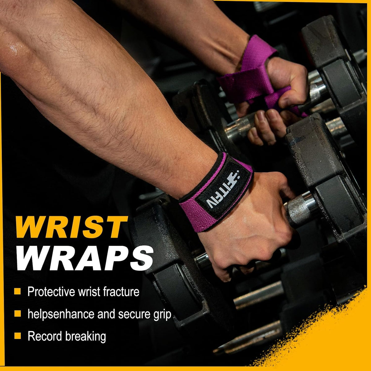 Lifting Straps for Weightlifting, Padded Wrist Straps for Gym