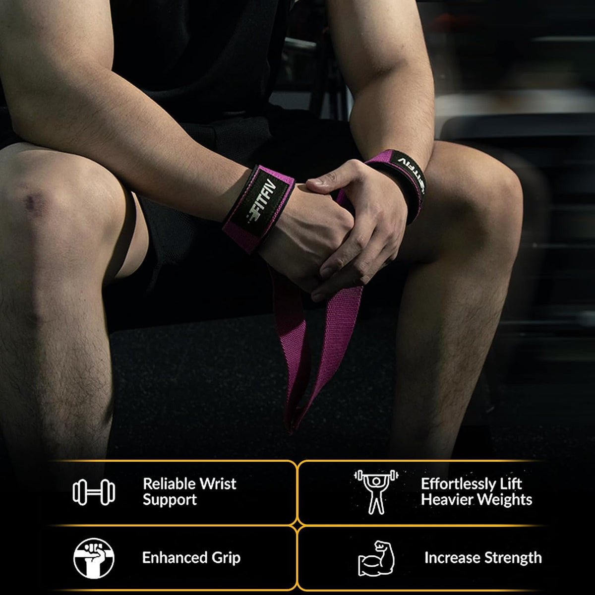 Lifting Straps for Weightlifting, Padded Wrist Straps for Gym