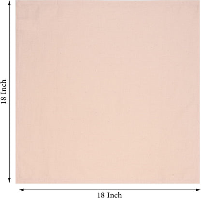 85% Cotton 15% Linen Dinner Cloth Set of 12 Napkins for Everyday Use Over Sized Easter Special Mitered Corners Napkins, Pre Shrunk Good Absorbency Ultra Soft Quality 18x18 in(Peach)