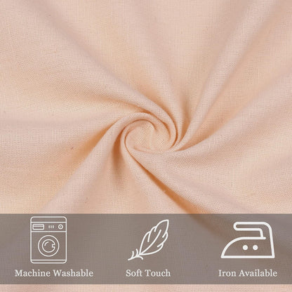 85% Cotton 15% Linen Dinner Cloth Set of 12 Napkins for Everyday Use Over Sized Easter Special Mitered Corners Napkins, Pre Shrunk Good Absorbency Ultra Soft Quality 18x18 in(Peach)