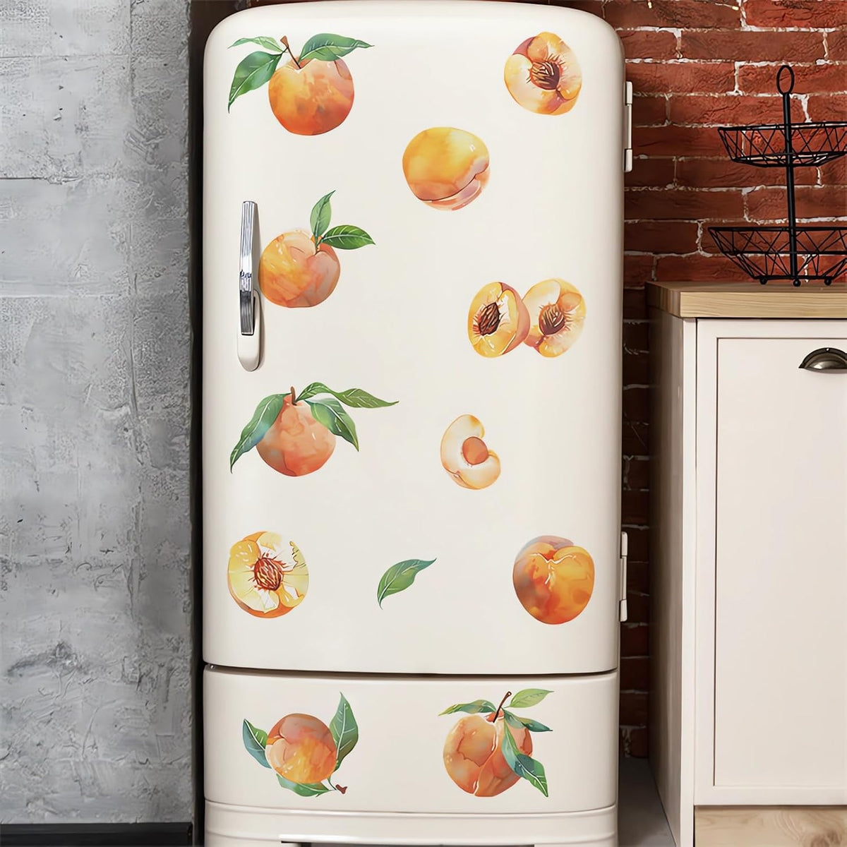 11 Pcs Peaches Wall Stickers DIY Peach Fruit Wall Art Decals