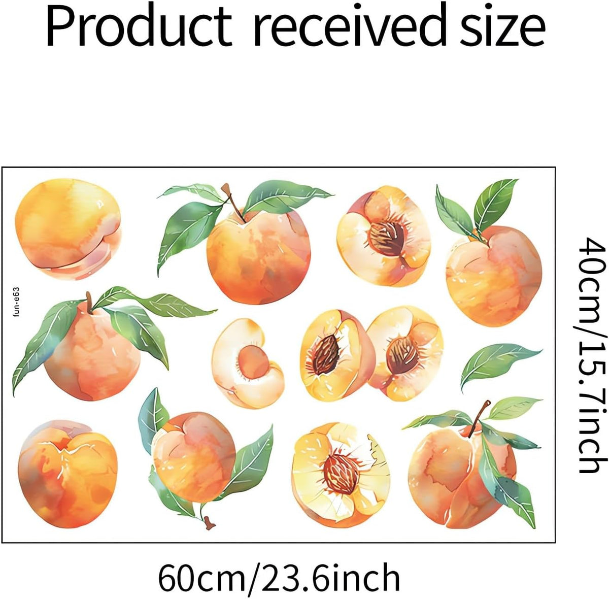 11 Pcs Peaches Wall Stickers DIY Peach Fruit Wall Art Decals