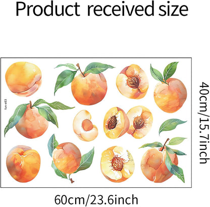 11 Pcs Peaches Wall Stickers DIY Peach Fruit Wall Art Decals