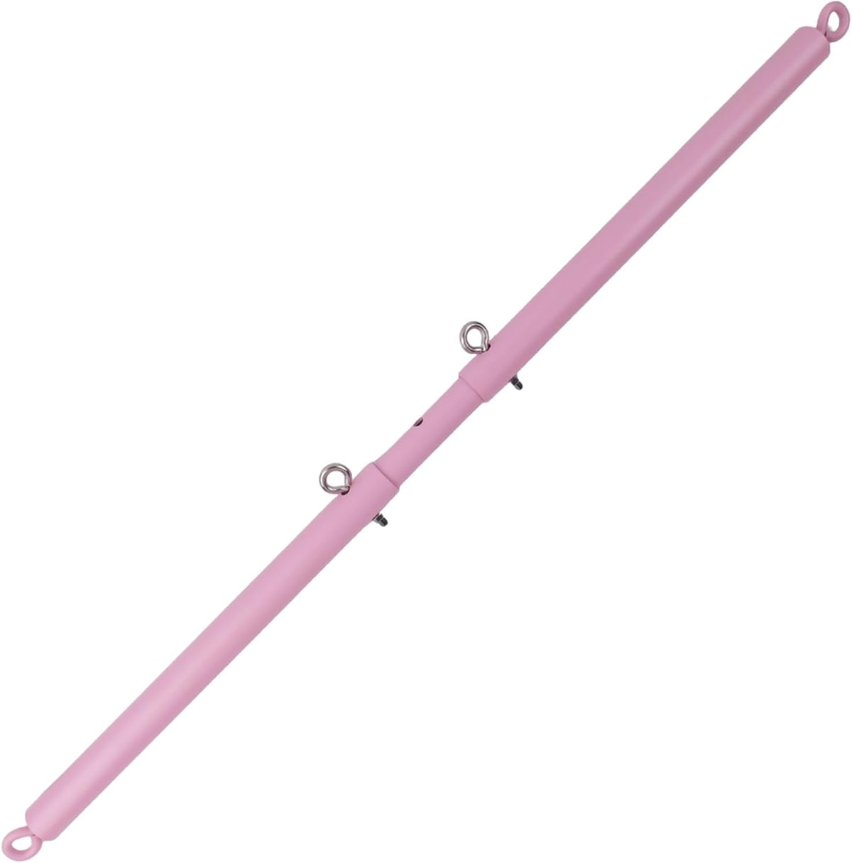 Heavy Duty Stainless Steel Expandable with 4pcs PU Black--Pink Skull Pattern Detachable Adjustable Straps,Workout Bar for Home Indoor Gym Training Kit