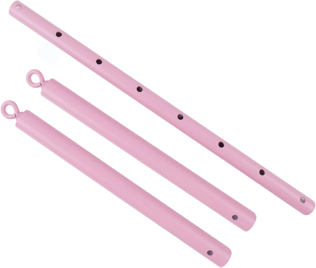 Heavy Duty Stainless Steel Expandable with 4pcs PU Black--Pink Skull Pattern Detachable Adjustable Straps,Workout Bar for Home Indoor Gym Training Kit