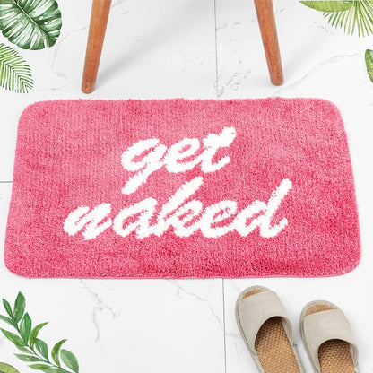 Pink Non-Slip Get Naked Bath Mat 20x31.5in