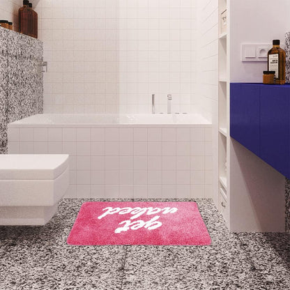 Pink Non-Slip Get Naked Bath Mat 20x31.5in
